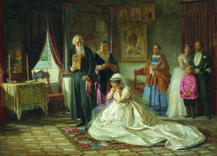 Журавлёв «Перед венцом»: сочинение по картине для 4 класса
